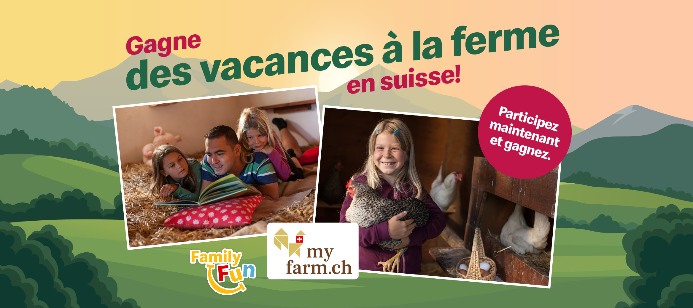 Gagne des vacances à la ferme en Suisse