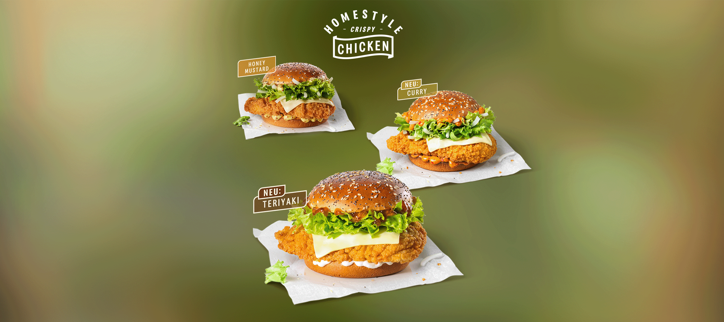 Die Homestyle Crispy Chicken Burger. 