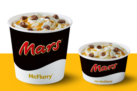 Mars® McFlurry® on a yellow shelf