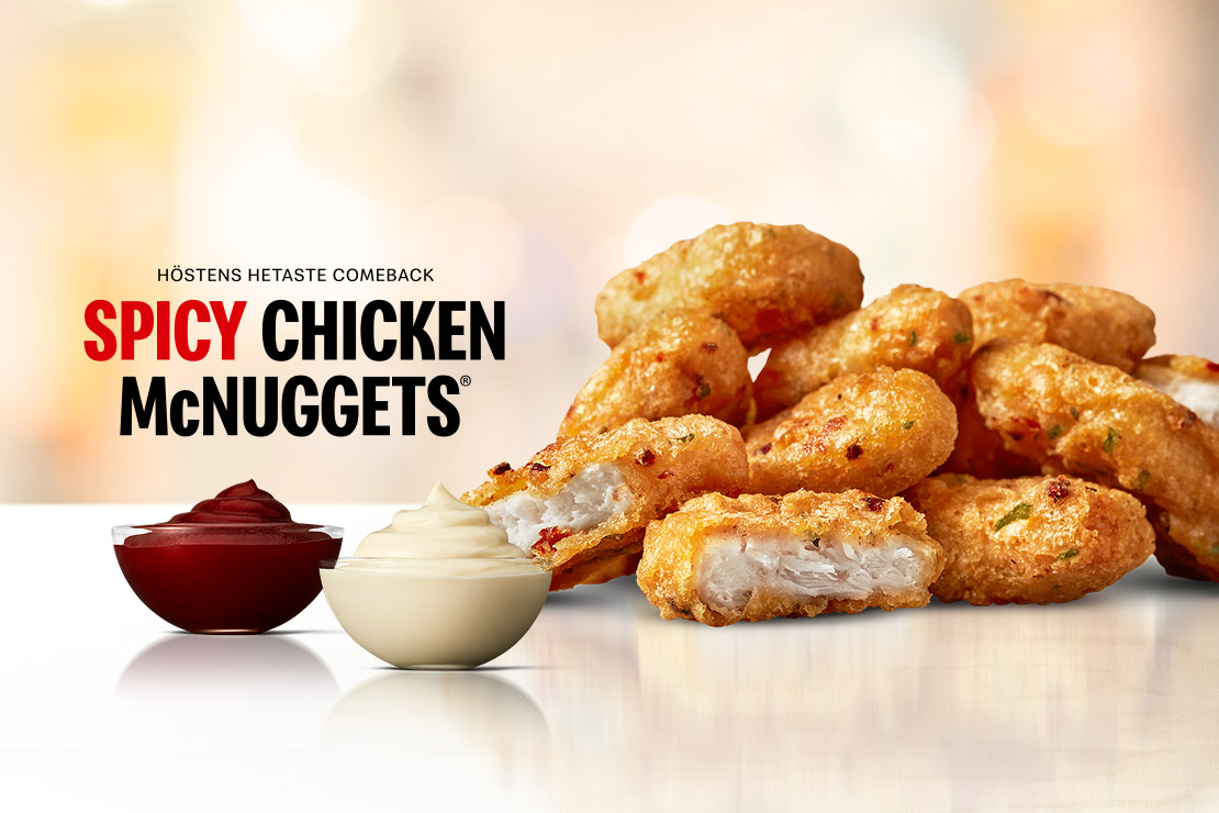 Spicy Chicken McNuggets med dipp