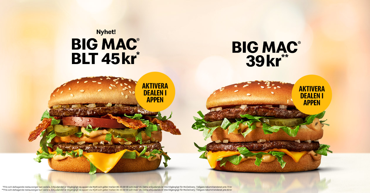 Big Mac BLT och Big Mac burgare