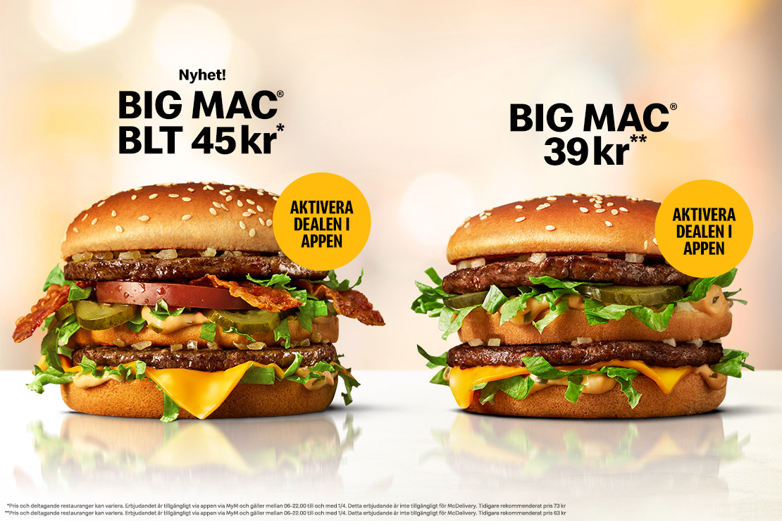 Big Mac BLT och Big Mac burgare