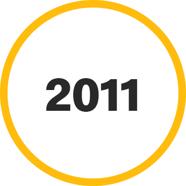 2011 date in yellow circle.