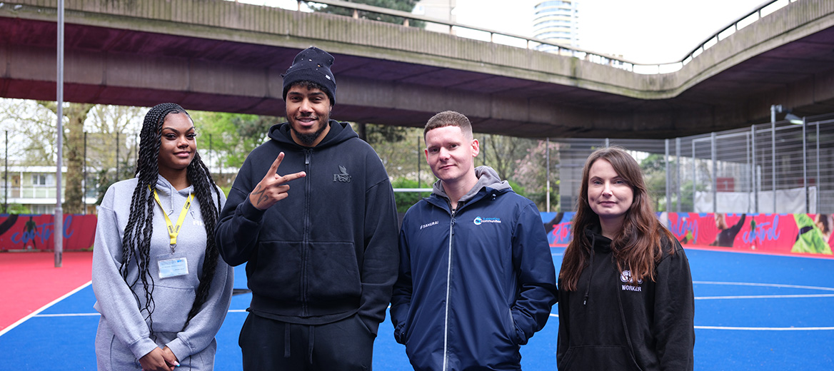 AJ Tracey with Youth Workers