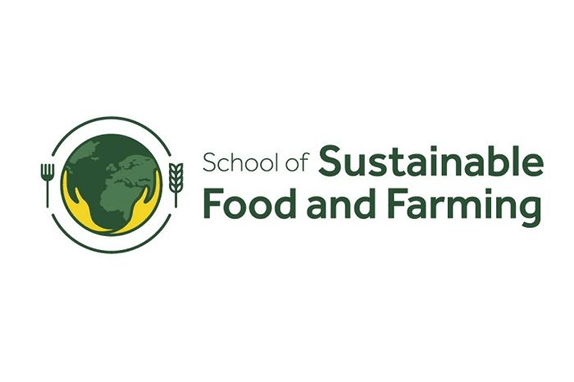 Logo for the School of Sustainable Food and Farming.