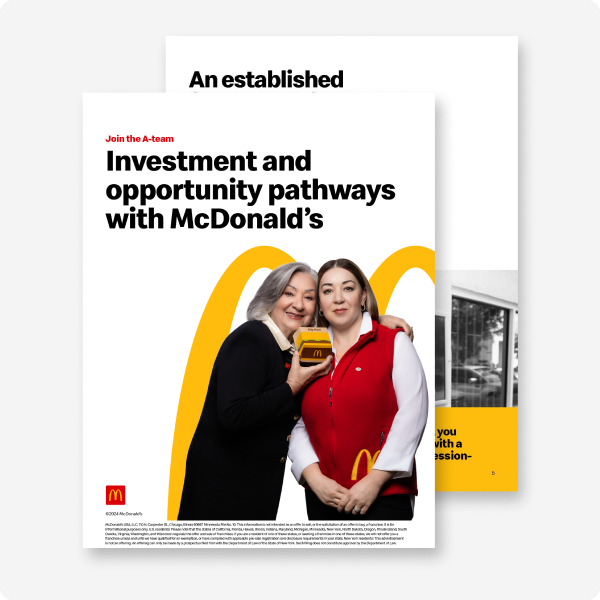 Join the a-team, Investment and opportunity pathways with McDonald’s